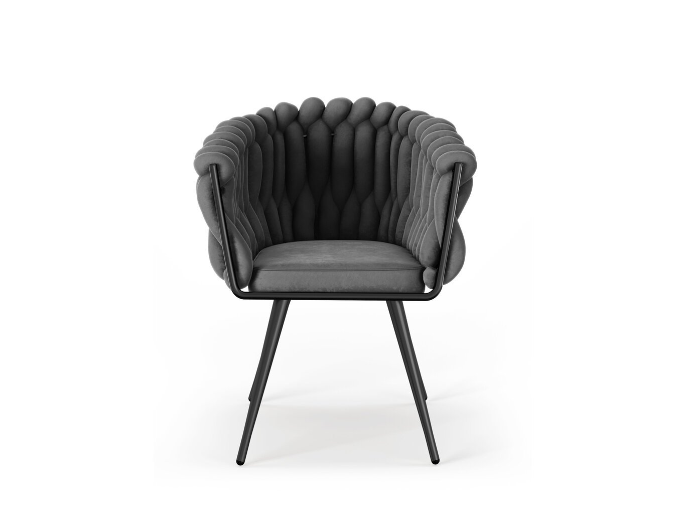 2-jų kėdžių komplektas Cosmopolitan Design Shirley, šviesiai pilkas kaina ir informacija | Virtuvės ir valgomojo kėdės | pigu.lt