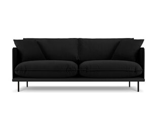 Trivietė sofa Interieurs 86 Auguste, juoda kaina ir informacija | Sofos | pigu.lt