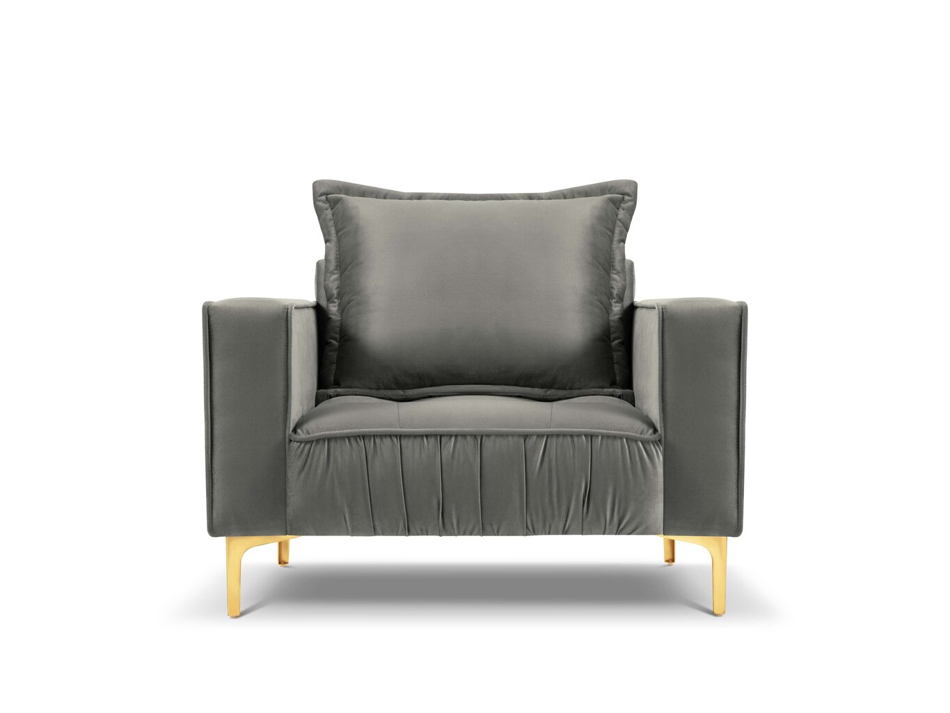 Fotelis Interieurs86 Triomphe, pilkas/auksinės spalvos kaina ir informacija | Svetainės foteliai | pigu.lt