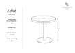 Kavos staliukas Interieurs86 Edith, pilkas/juodas kaina ir informacija | Kavos staliukai | pigu.lt