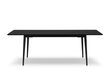 Išskleidžiamas stalas Intereurs86 Claude 140x90 cm, juodas kaina ir informacija | Virtuvės ir valgomojo stalai, staliukai | pigu.lt