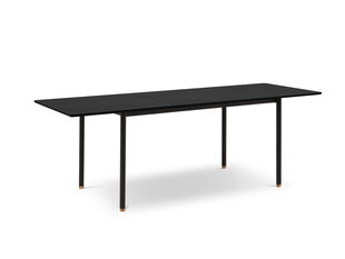 Раскладной стол Interieurs86 Louis 160x90 см, черный цена и информация | Кухонные и обеденные столы | pigu.lt