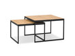 2-jų kavos staliukų komplektas Interieurs86 Morgane, rudas/juodas kaina ir informacija | Kavos staliukai | pigu.lt