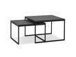 2-jų kavos staliukų komplektas Interieurs86 Morgane, pilkas/juodas kaina ir informacija | Kavos staliukai | pigu.lt