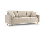 Trivietė sofa Mazzini Sofas Cartadera, smėlio/auksinės spalvos