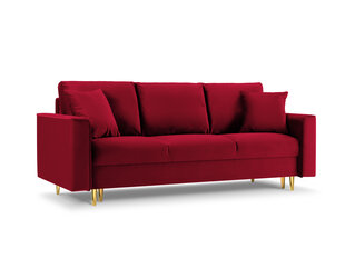 Trivietė sofa Mazzini Sofas Cartadera, raudona/auksinės spalvos kaina ir informacija | Sofos | pigu.lt