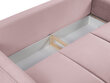 Trivietė sofa Mazzini Sofas Cartadera, rožinė/auksinės spalvos kaina ir informacija | Sofos | pigu.lt