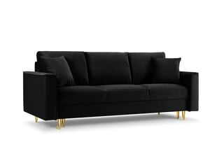 Трехместный диван Mazzini Sofas Cartadera, черный/золотой цена и информация | Диваны | pigu.lt
