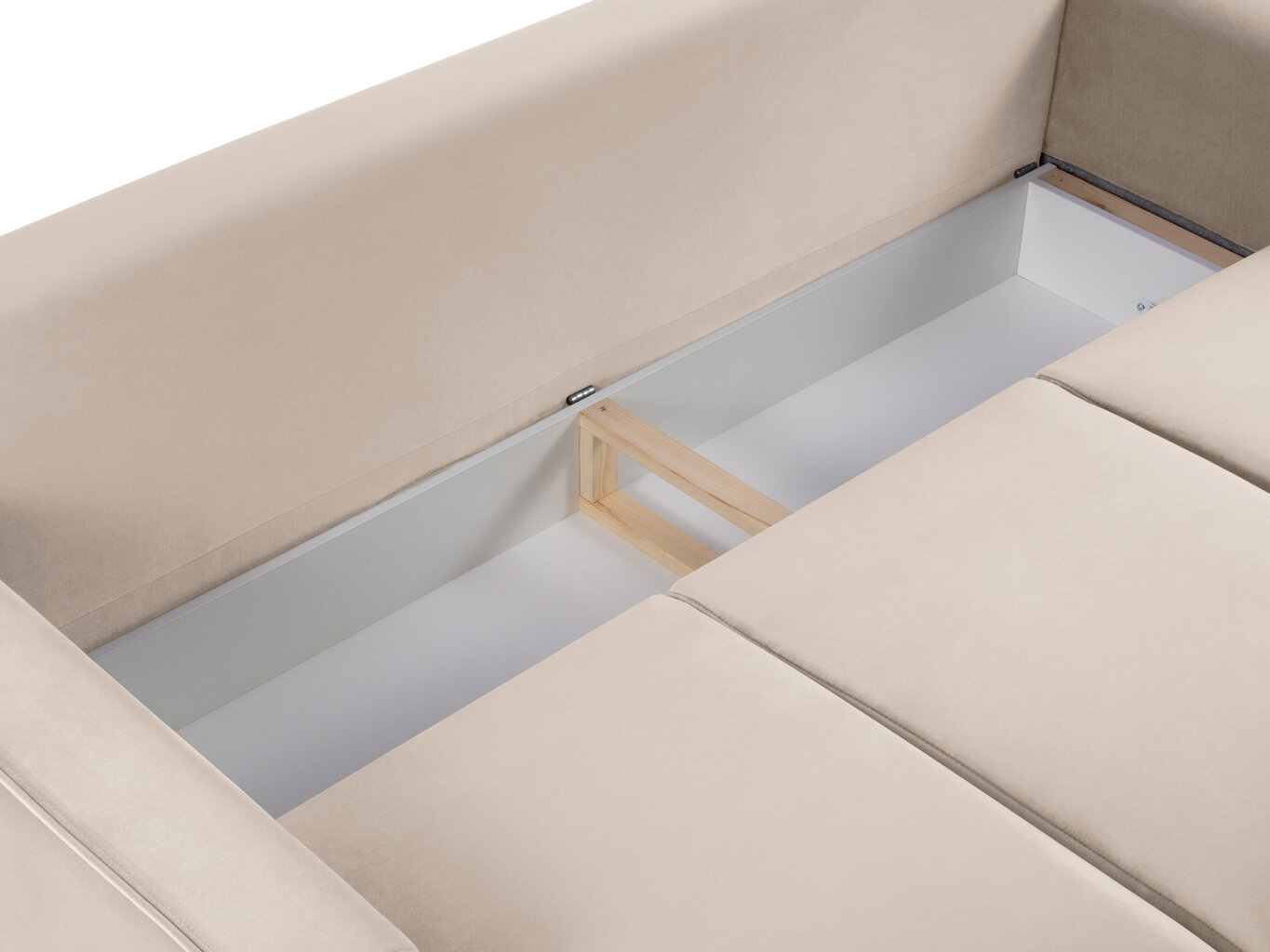 Trivietė sofa Mazzini Sofas Cartadera, smėlio spalvos/juoda kaina ir informacija | Sofos | pigu.lt