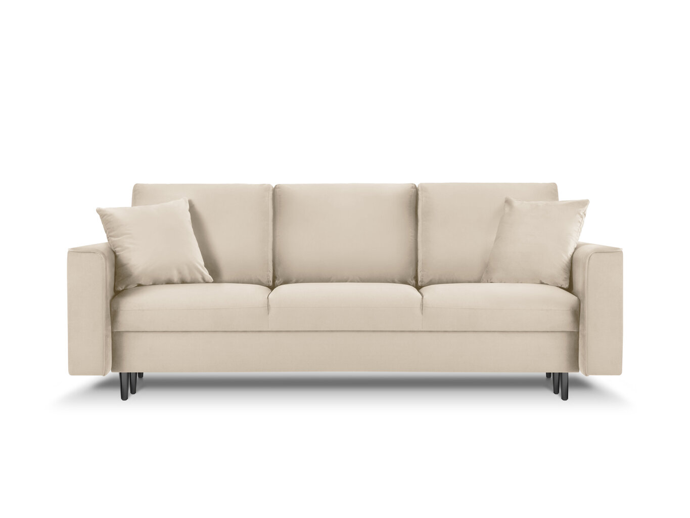 Trivietė sofa Mazzini Sofas Cartadera, smėlio spalvos/juoda kaina ir informacija | Sofos | pigu.lt