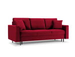 Trivietė sofa Mazzini Sofas Cartadera, raudona/juoda