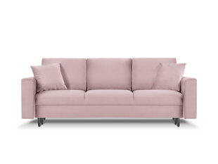 Trivietė sofa Mazzini Sofas Cartadera, rožinė/juoda kaina ir informacija | Sofos | pigu.lt