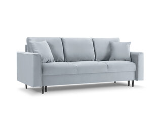 Trivietė sofa Mazzini Sofas Cartadera, šviesiai mėlyna/juoda kaina ir informacija | Sofos | pigu.lt