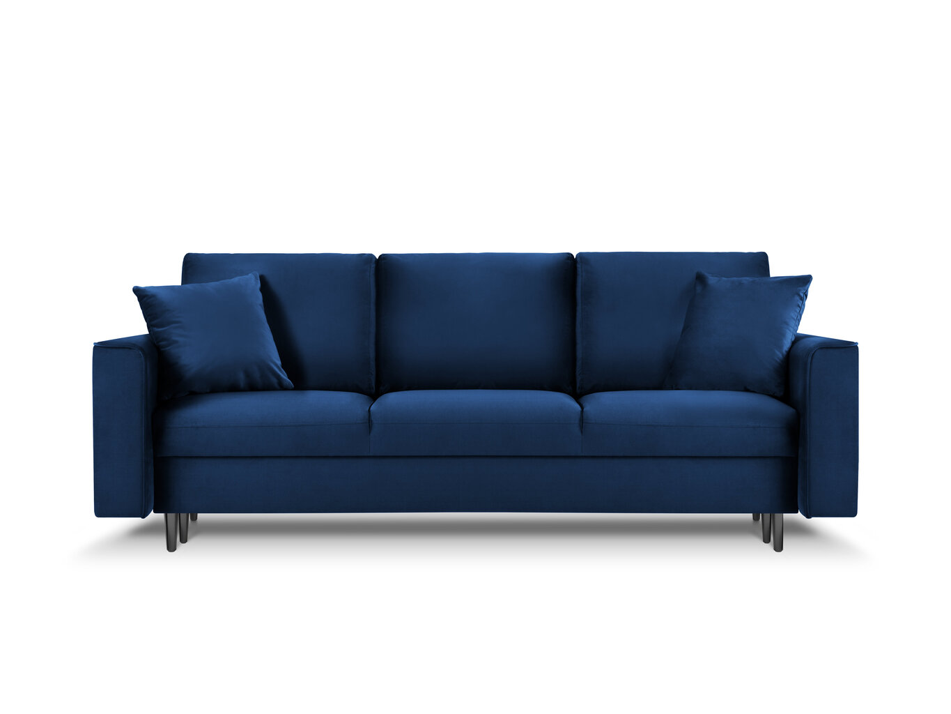 Trivietė sofa Mazzini Sofas Cartadera, mėlyna/juoda kaina ir informacija | Sofos | pigu.lt