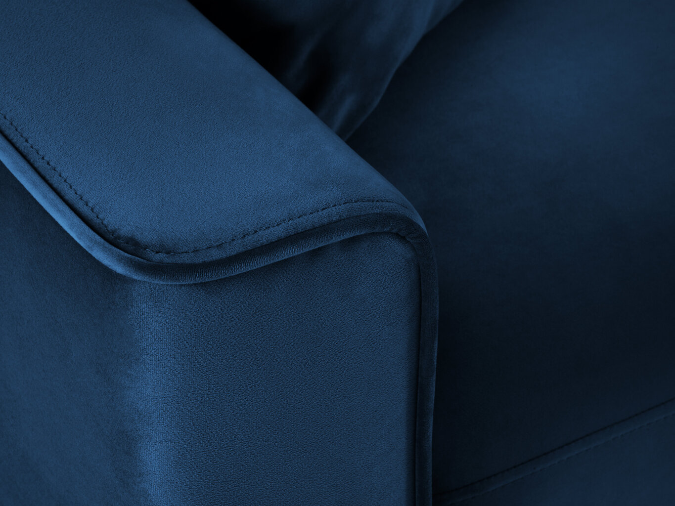 Trivietė sofa Mazzini Sofas Cartadera, mėlyna/juoda kaina ir informacija | Sofos | pigu.lt