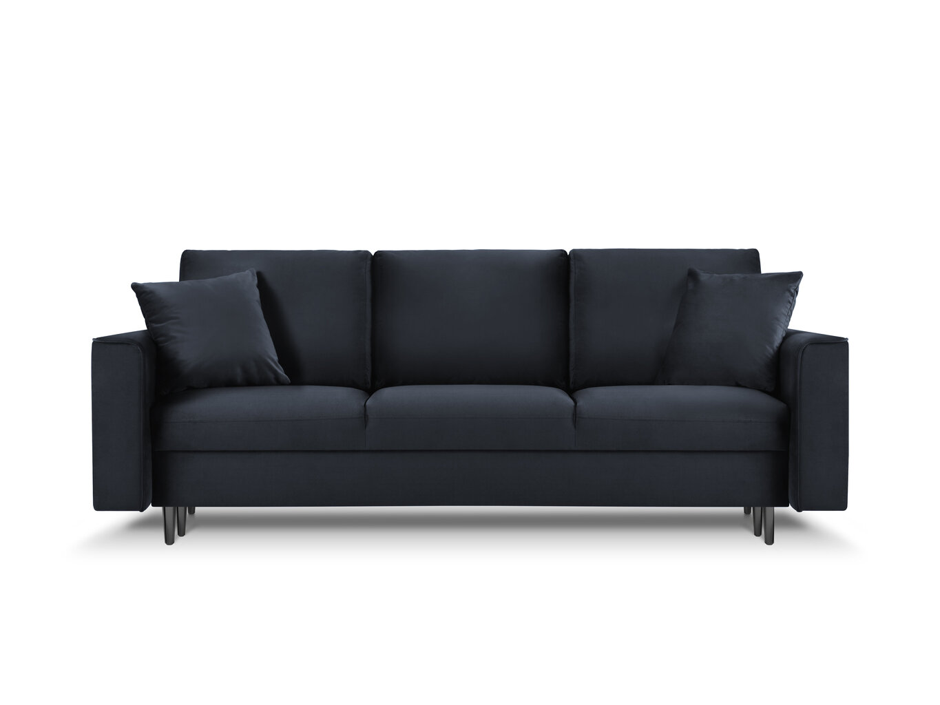 Trivietė sofa Mazzini Sofas Cartadera, tamsiai mėlyna/juoda цена и информация | Sofos | pigu.lt