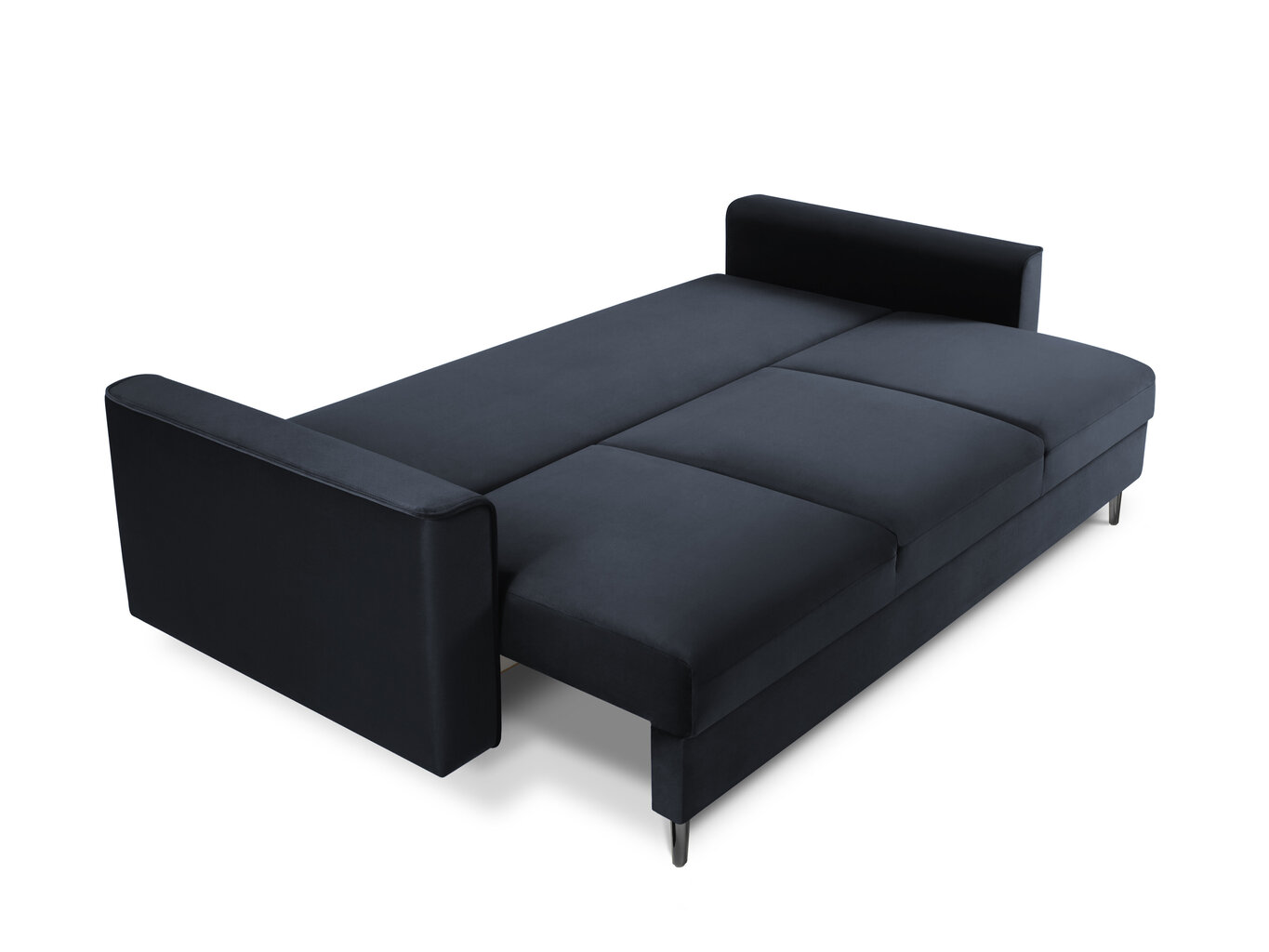 Trivietė sofa Mazzini Sofas Cartadera, tamsiai mėlyna/juoda цена и информация | Sofos | pigu.lt