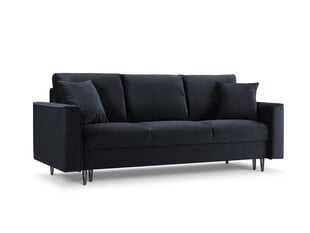 Trivietė sofa Mazzini Sofas Cartadera, tamsiai mėlyna/juoda kaina ir informacija | Sofos | pigu.lt