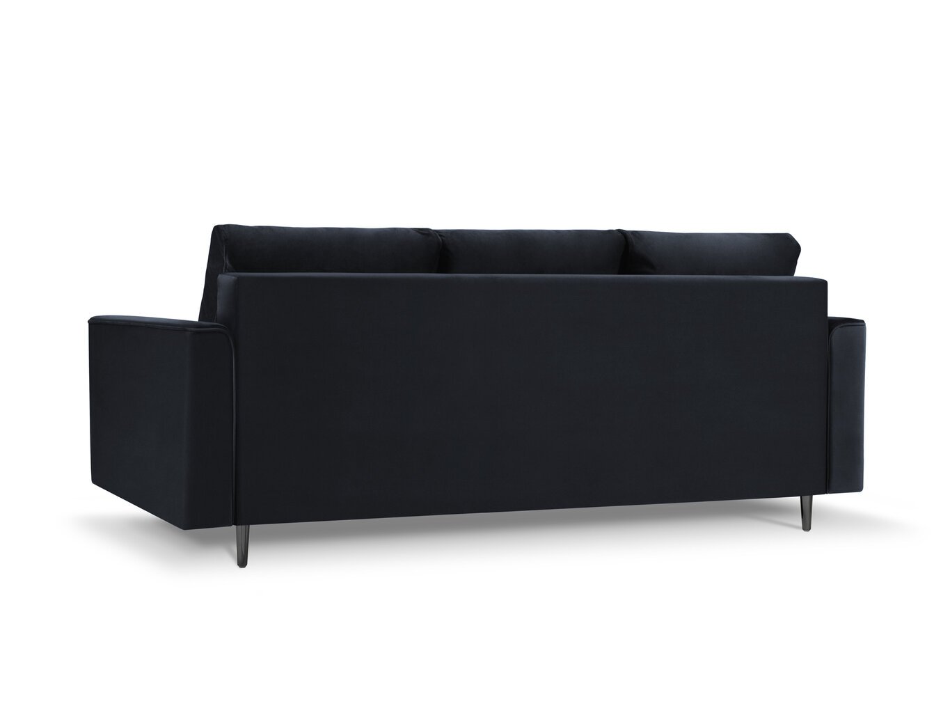 Trivietė sofa Mazzini Sofas Cartadera, tamsiai mėlyna/juoda цена и информация | Sofos | pigu.lt