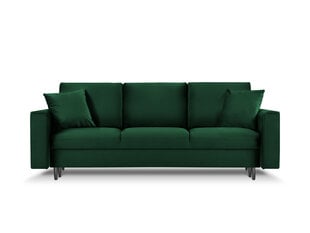 Trivietė sofa Mazzini Sofas Cartadera, tamsiai žalia/juoda kaina ir informacija | Sofos | pigu.lt