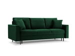 Trivietė sofa Mazzini Sofas Cartadera, tamsiai žalia/juoda