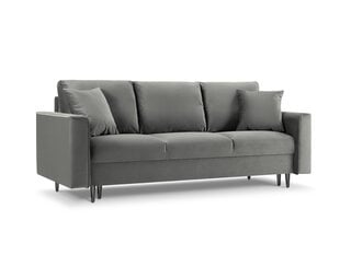 Трехместный диван Mazzini Sofas Cartadera, светло-серый/черный цена и информация | Диваны | pigu.lt