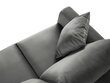 Trivietė sofa Mazzini Sofas Cartadera, šviesiai pilka/juoda kaina ir informacija | Sofos | pigu.lt