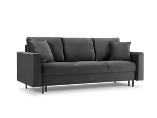 Trivietė sofa Mazzini Sofas Cartadera, tamsiai pilka/juoda kaina ir informacija | Sofos | pigu.lt