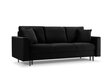 Trivietė sofa Mazzini Sofas Cartadera, juoda kaina ir informacija | Sofos | pigu.lt