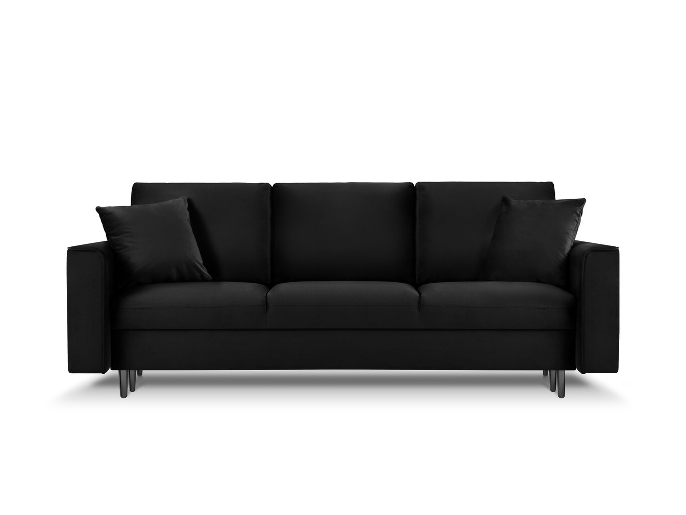 Trivietė sofa Mazzini Sofas Cartadera, juoda kaina ir informacija | Sofos | pigu.lt