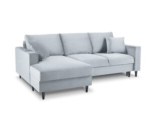 Мягкий угол Mazzini Sofas Cartadera, светло-синий/черный цена и информация | Угловые диваны | pigu.lt