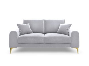 Dvivietė sofa Mazzini Sofas Madara, veliūras, sidabrinės/auksinės spalvos kaina ir informacija | Sofos | pigu.lt