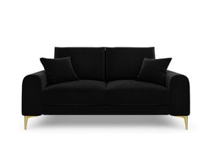 Двухместный диван Mazzini Sofas Madara, велюр, черный/золотой цена и информация | Диваны | pigu.lt