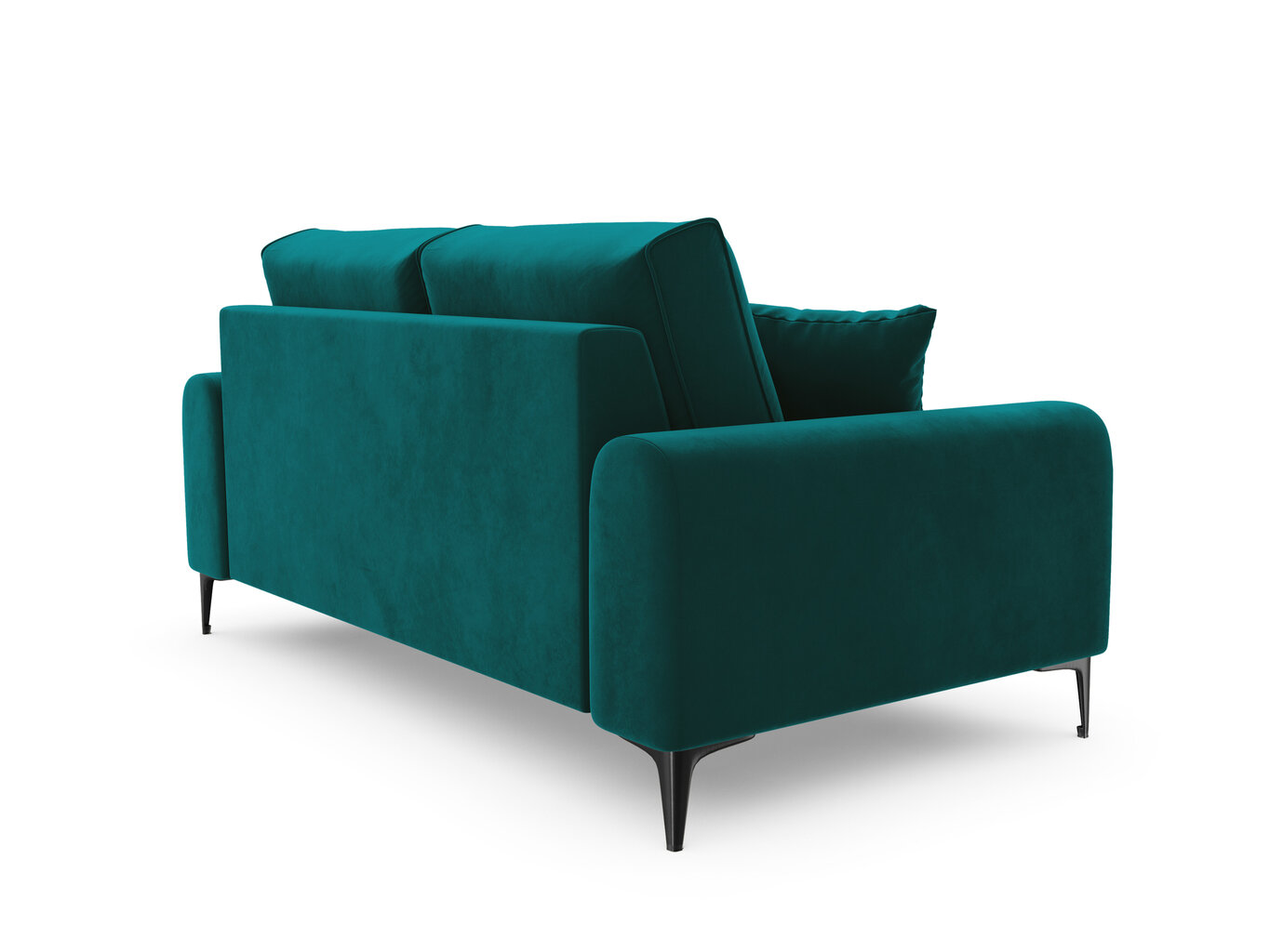 Dvivietė sofa Mazzini Sofas Madara, veliūras, šviesiai žalia/juoda цена и информация | Sofos | pigu.lt