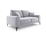 Dvivietė sofa Mazzini Sofas Madara, veliūras, sidabrinės spalvos/juoda