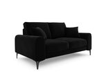 Dvivietė sofa Mazzini Sofas Madara, veliūras, juoda