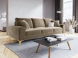 Trivietė sofa Mazzini Sofas Madara, veliūras, smėlio/auksinės spalvos цена и информация | Sofos | pigu.lt