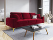 Trivietė sofa Mazzini Sofas Madara, veliūras, raudona/auksinės spalvos цена и информация | Sofos | pigu.lt