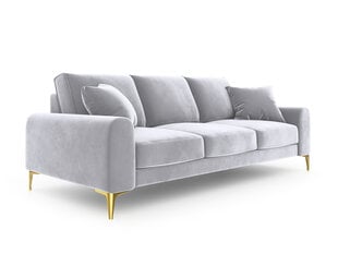 Trivietė sofa Mazzini Sofas Madara, veliūras, sidabrinės/auksinės spalvos kaina ir informacija | Sofos | pigu.lt