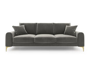 Трехместный диван Mazzini Sofas Madara, велюр, светло-серый/золотистый цена и информация | Диваны | pigu.lt