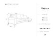Trivietė sofa Mazzini Sofas Madara, veliūras, geltona/juoda kaina ir informacija | Sofos | pigu.lt