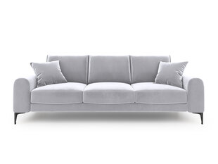 Trivietė sofa Mazzini Sofas Madara, veliūras, sidabrinės spalvos/juoda kaina ir informacija | Sofos | pigu.lt