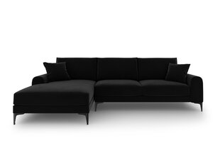 Мягкий уголок Mazzini Sofas Madara, велюр, черный цена и информация | Угловые диваны | pigu.lt