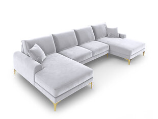 Мягкий уголок Mazzini Sofas Madara 6S, светло-серый/золотой цена и информация | Угловые диваны | pigu.lt