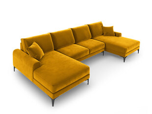 Мягкий уголок Mazzini Sofas Madara 6S, желтый/черный цена и информация | Угловые диваны | pigu.lt