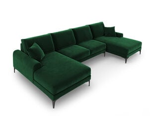 Мягкий уголок Mazzini Sofas Madara 6S, темно-зеленый/черный цена и информация | Угловые диваны | pigu.lt