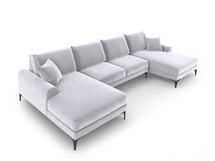 Мягкий уголок Mazzini Sofas Madara 6S, светло-серый/черный цена и информация | Угловые диваны | pigu.lt