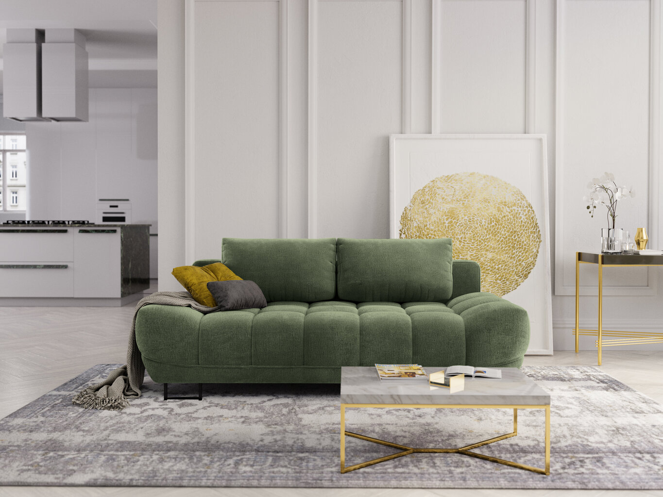 Sofa Windsor & Co Cirrus, žalia цена и информация | Sofos | pigu.lt