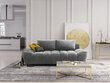 Trivietė sofa Windsor and Co Cirrus, veliūras, pilka kaina ir informacija | Sofos | pigu.lt