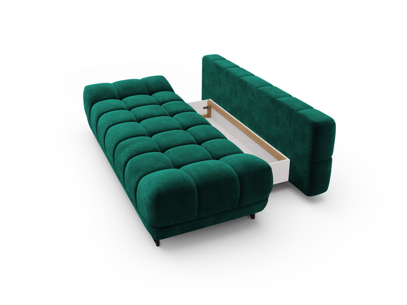 Trivietė sofa Windsor and Co Cirrus, veliūras, žalia цена и информация | Sofos | pigu.lt